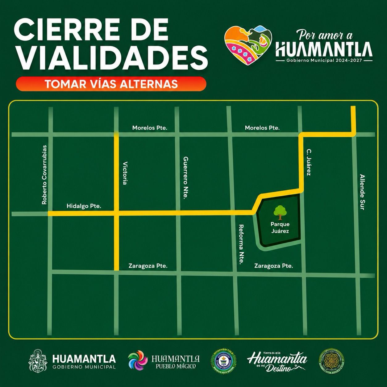 Por desfile de la Peña Taurina Huamantla A.C., habrá cierre intermitente de vialidades este jueves